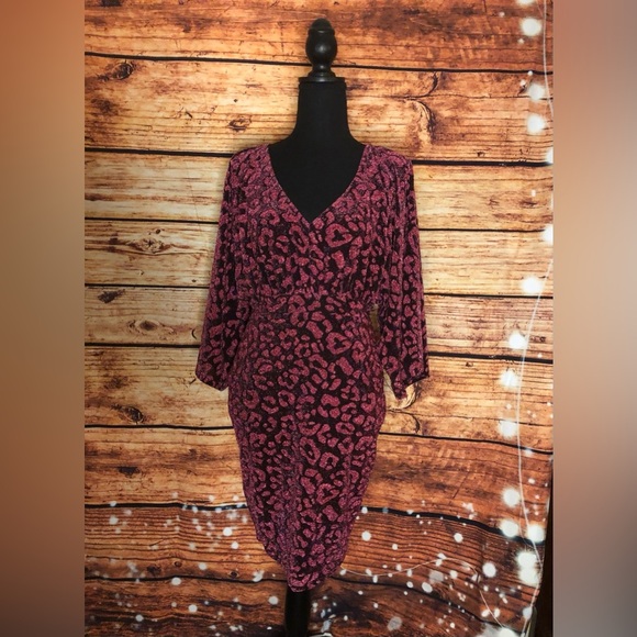 Metallic Leopard Mini Dress - Picture 2 of 16